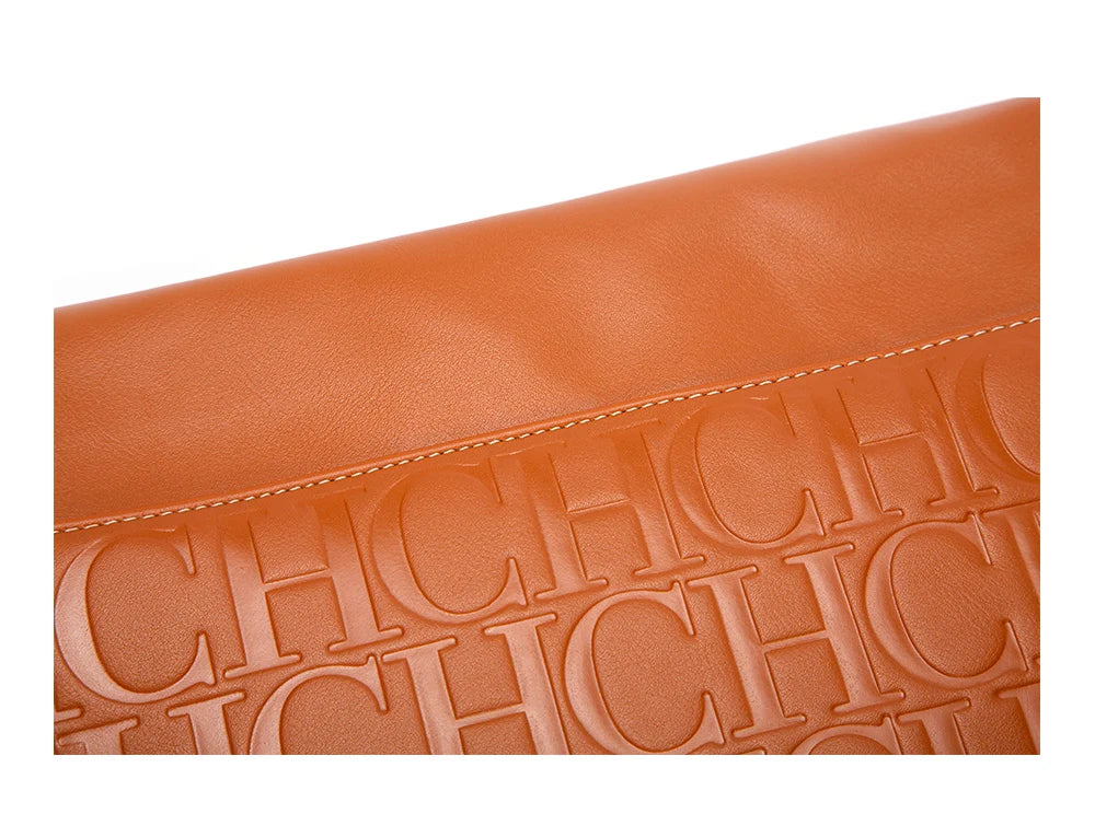 CH Women's Crossbody Bag Pure Colour Letter Print Design High Fashion Ladies Shoulder Bag Daily Commuter Versatile Small Square