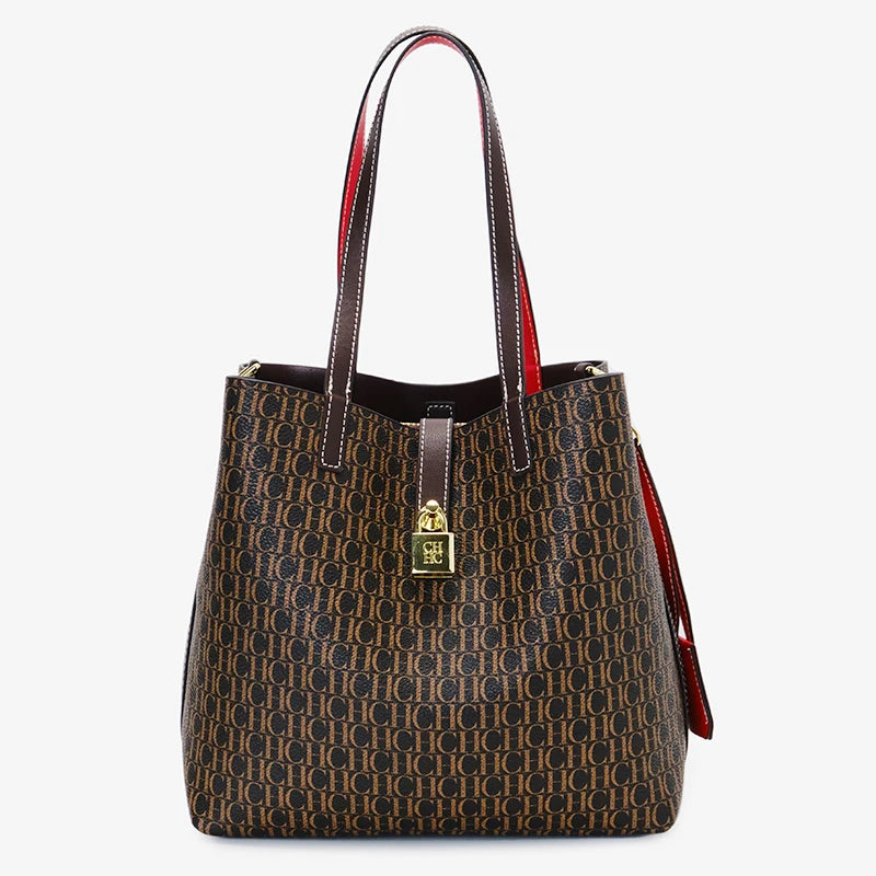 Women's Shoulder Bag Exquisite Simple Large Capacity Casual Durable Brand Elegant Lightweight Luxury Practical Bag Solid Color