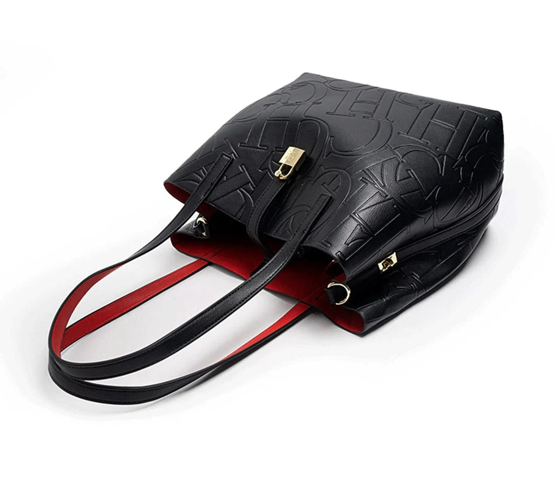 Multifunctional Fashion Crossbody Bag Large Capacity Minimalist Style Women's Tote Bag Monogram Print Design Carrying Case