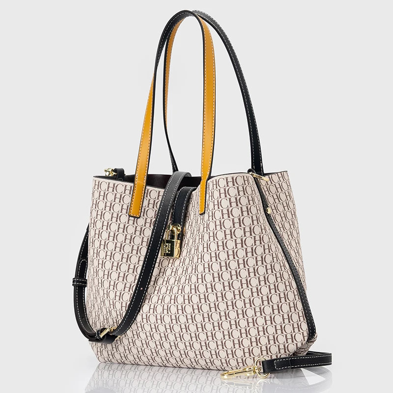 Women's Shoulder Bag Exquisite Simple Large Capacity Casual Durable Brand Elegant Lightweight Luxury Practical Bag Solid Color