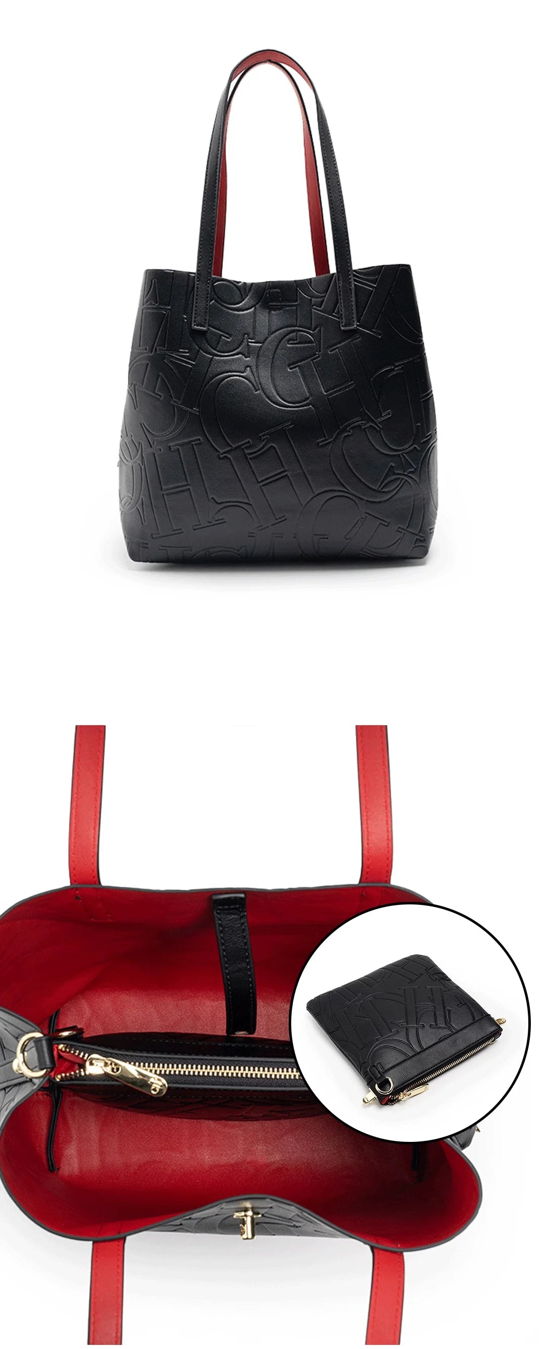 Multifunctional Fashion Crossbody Bag Large Capacity Minimalist Style Women's Tote Bag Monogram Print Design Carrying Case