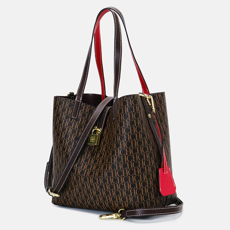 Women's Shoulder Bag Exquisite Simple Large Capacity Casual Durable Brand Elegant Lightweight Luxury Practical Bag Solid Color