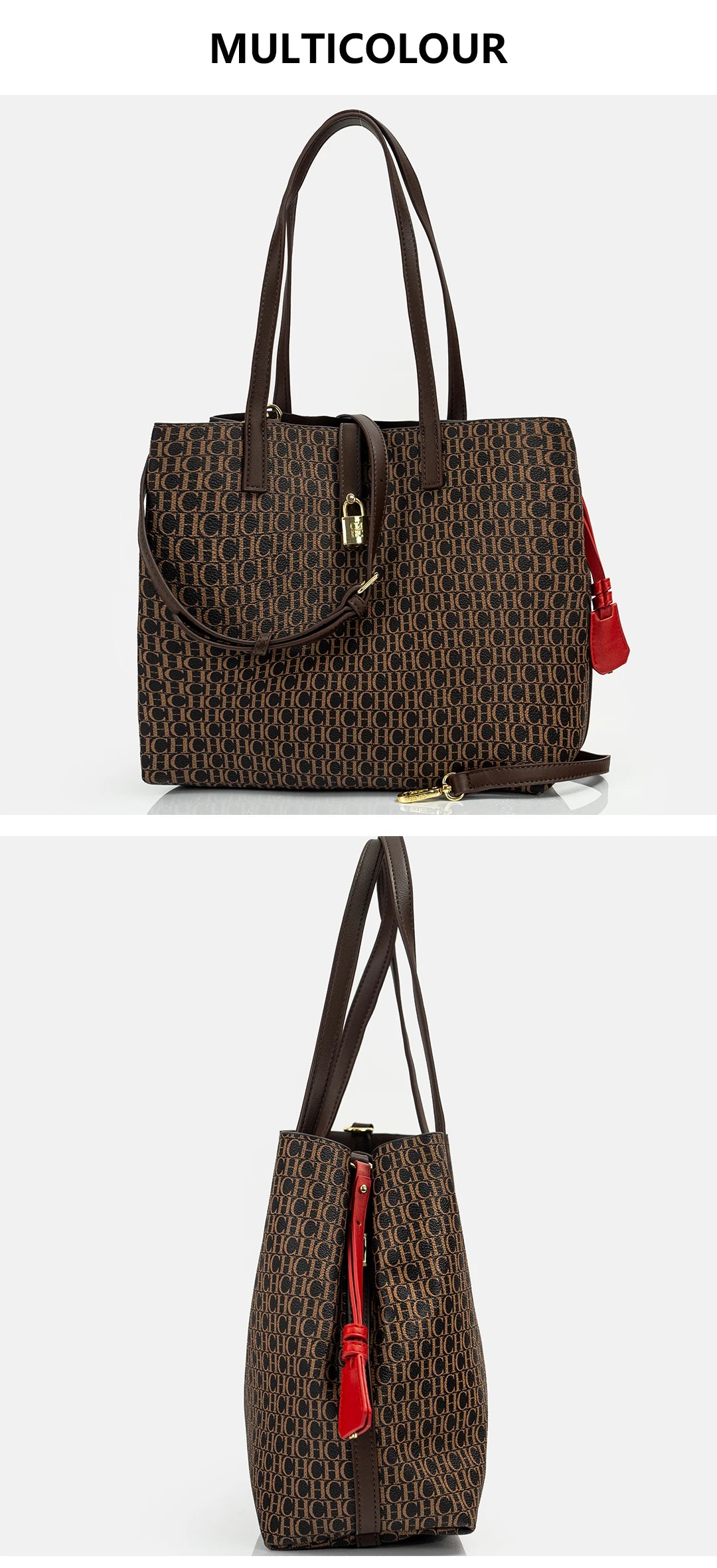 Multifunctional Fashion Crossbody Bag Large Capacity Minimalist Style Women's Tote Bag Monogram Print Design Carrying Case