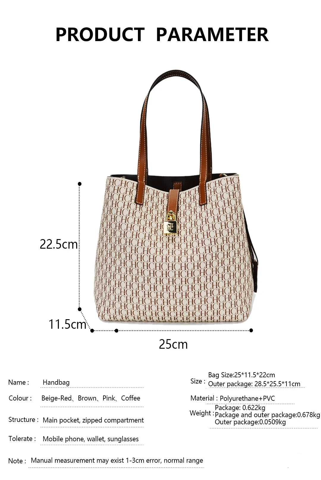 Women's Shoulder Bag Exquisite Simple Large Capacity Casual Durable Brand Elegant Lightweight Luxury Practical Bag Solid Color