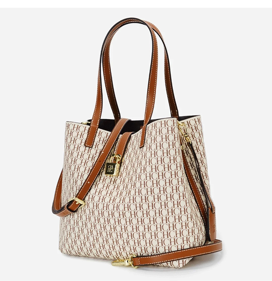 Women's Shoulder Bag Exquisite Simple Large Capacity Casual Durable Brand Elegant Lightweight Luxury Practical Bag Solid Color