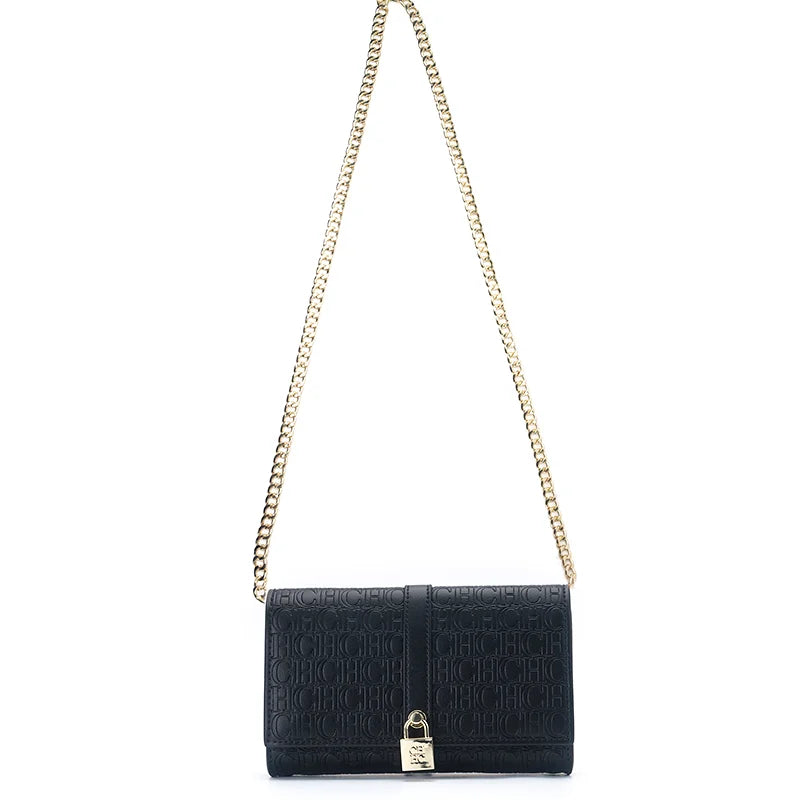 High Quality Exquisite Chain Bag Fashionable Letter Printed Women's Shoulder Bag with Lock Design High-quality PU Material Women's Shoulder Bag