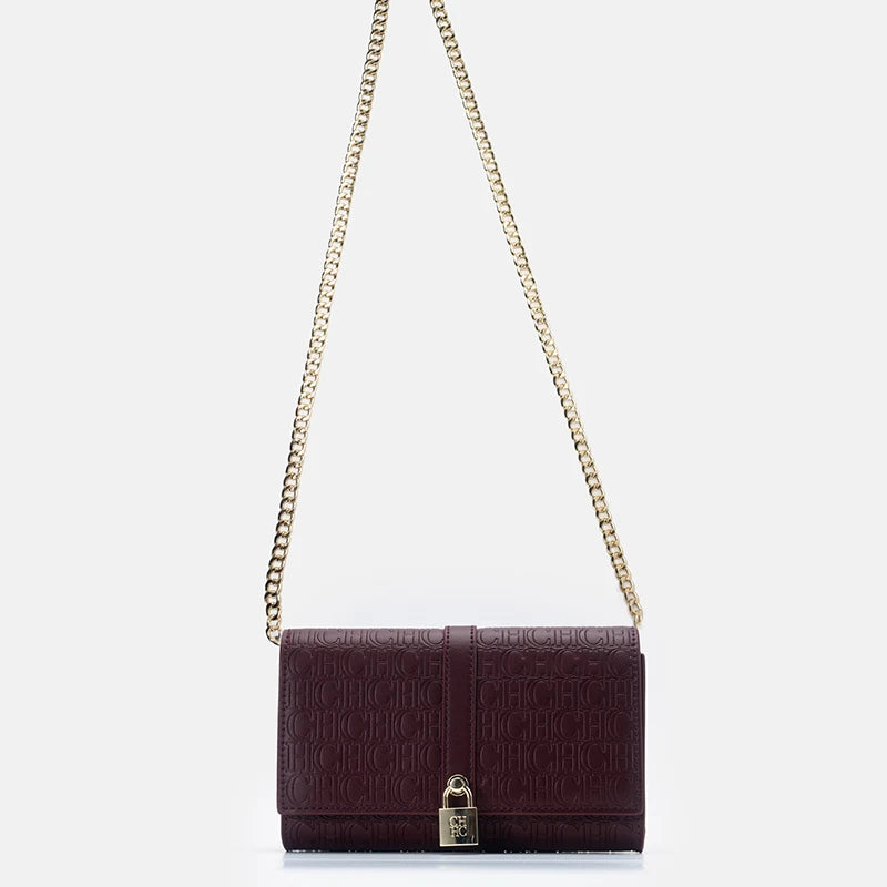 High Quality Exquisite Chain Bag Fashionable Letter Printed Women's Shoulder Bag with Lock Design High-quality PU Material Women's Shoulder Bag