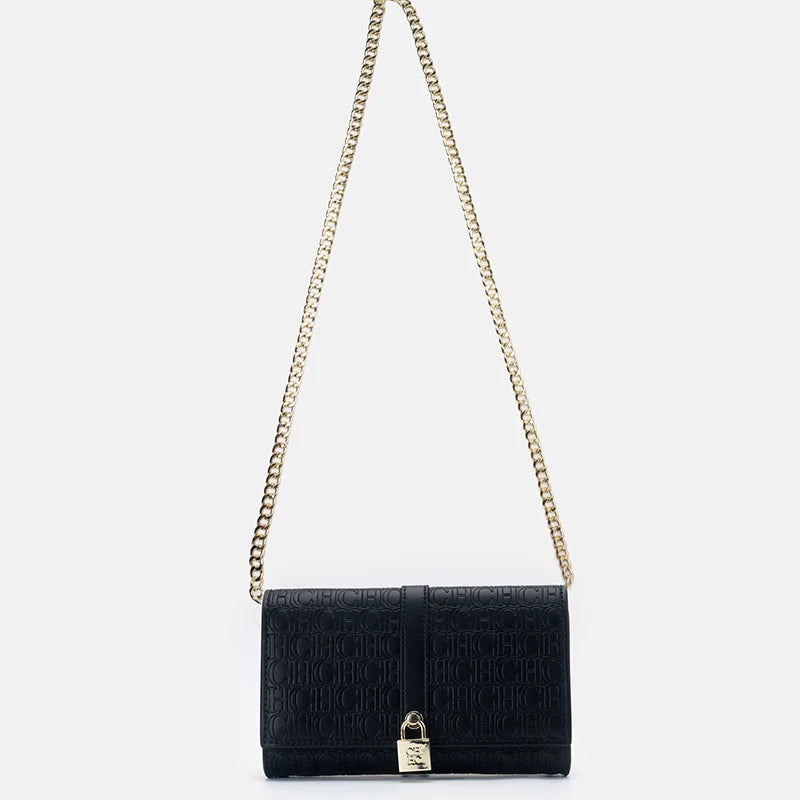 High Quality Exquisite Chain Bag Fashionable Letter Printed Women's Shoulder Bag with Lock Design High-quality PU Material Women's Shoulder Bag