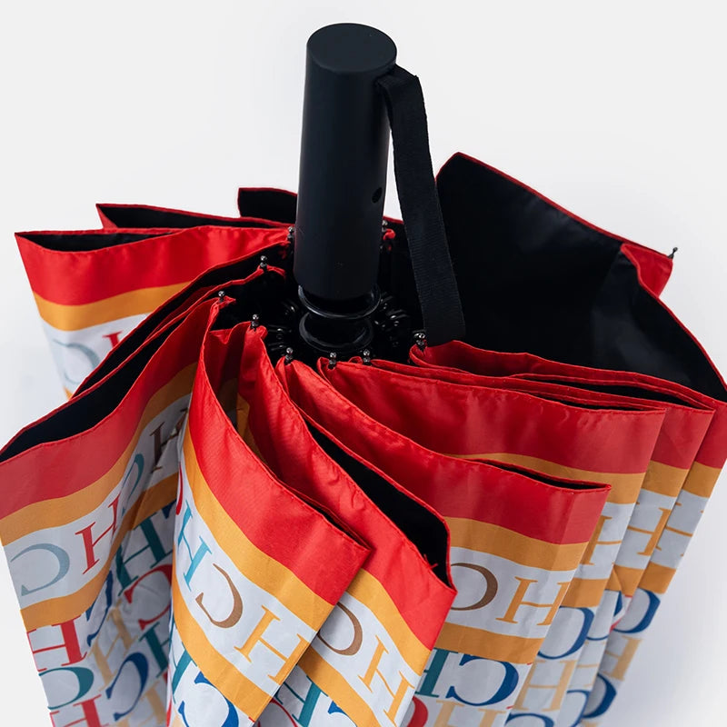 Multi Functional Exquisite Automatic Handle Colorful Practical Convenient for Going Out Durable Fashionable High-quality Printing Folding Umbrella