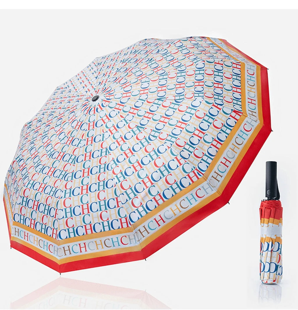 Multi Functional Exquisite Automatic Handle Colorful Practical Convenient for Going Out Durable Fashionable High-quality Printing Folding Umbrella