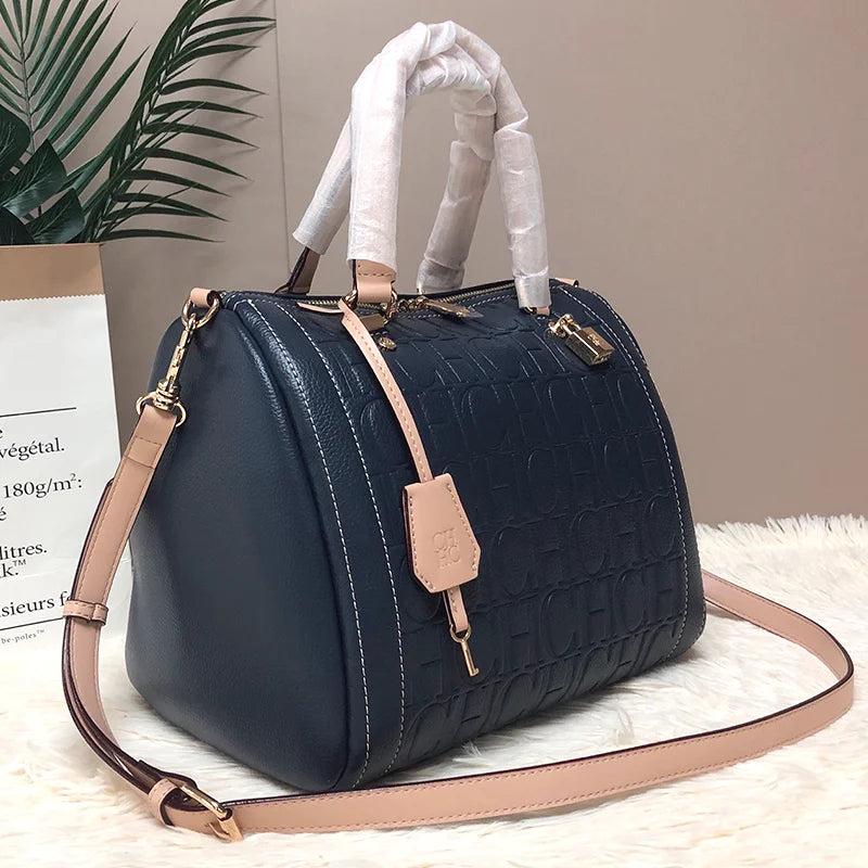 New Zipper Handbag Lock Design with Large Capacity Exquisite Letter Printing High Quality Multi Functional Fashionable Women's Handbag for Commuting