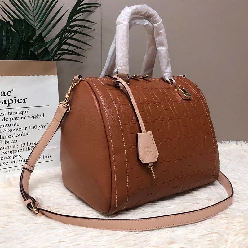 New Zipper Handbag Lock Design with Large Capacity Exquisite Letter Printing High Quality Multi Functional Fashionable Women's Handbag for Commuting