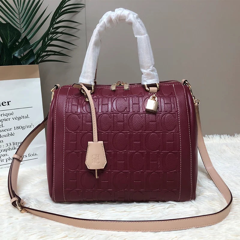 New Zipper Handbag Lock Design with Large Capacity Exquisite Letter Printing High Quality Multi Functional Fashionable Women's Handbag for Commuting