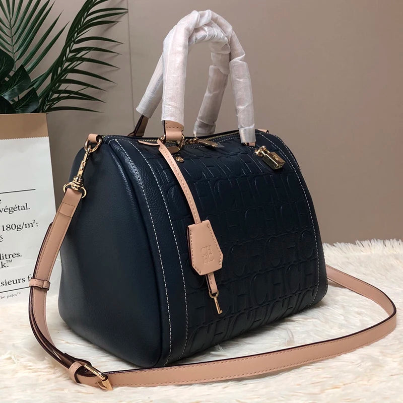 New Zipper Handbag Lock Design with Large Capacity Exquisite Letter Printing High Quality Multi Functional Fashionable Women's Handbag for Commuting