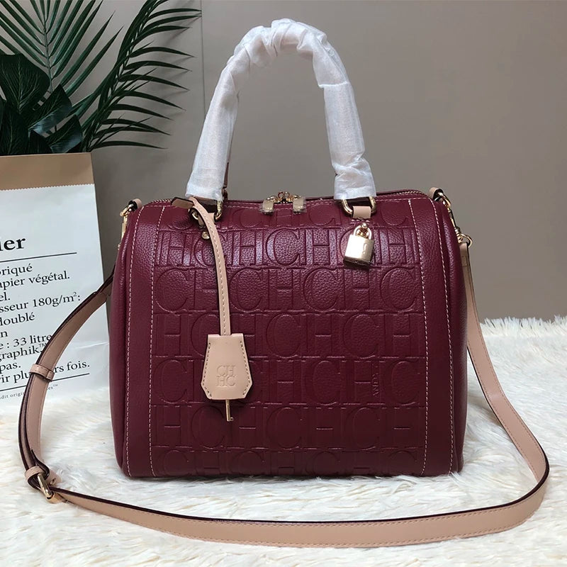 New Zipper Handbag Lock Design with Large Capacity Exquisite Letter Printing High Quality Multi Functional Fashionable Women's Handbag for Commuting