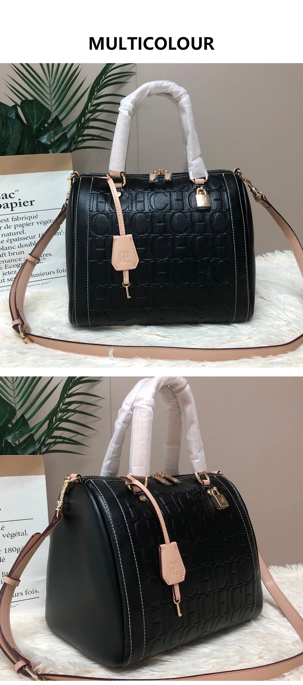 New Zipper Handbag Lock Design with Large Capacity Exquisite Letter Printing High Quality Multi Functional Fashionable Women's Handbag for Commuting