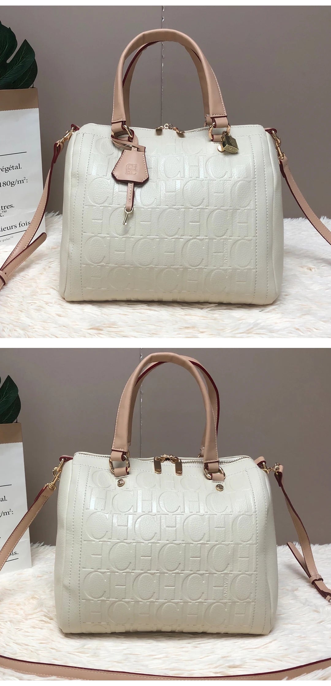 New Zipper Handbag Lock Design with Large Capacity Exquisite Letter Printing High Quality Multi Functional Fashionable Women's Handbag for Commuting