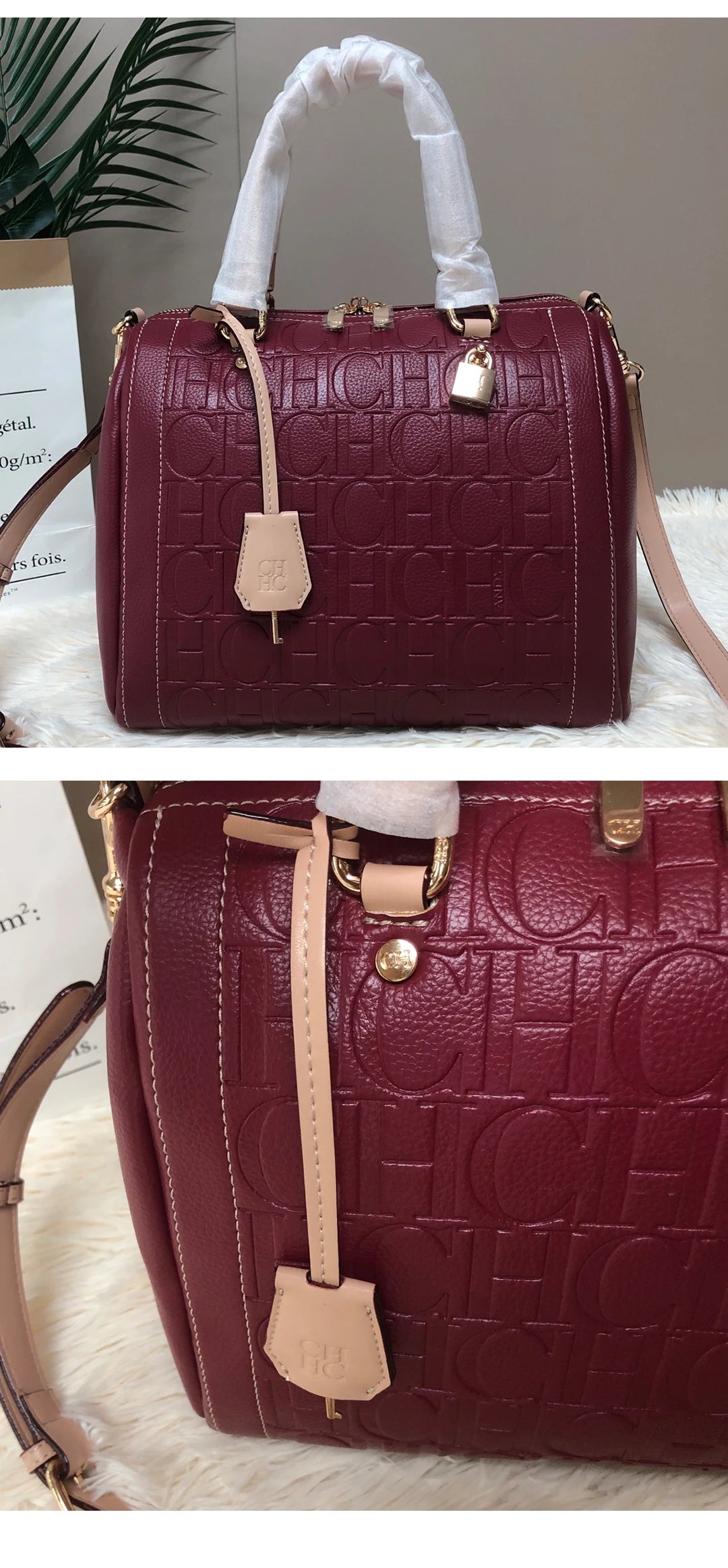 New Zipper Handbag Lock Design with Large Capacity Exquisite Letter Printing High Quality Multi Functional Fashionable Women's Handbag for Commuting