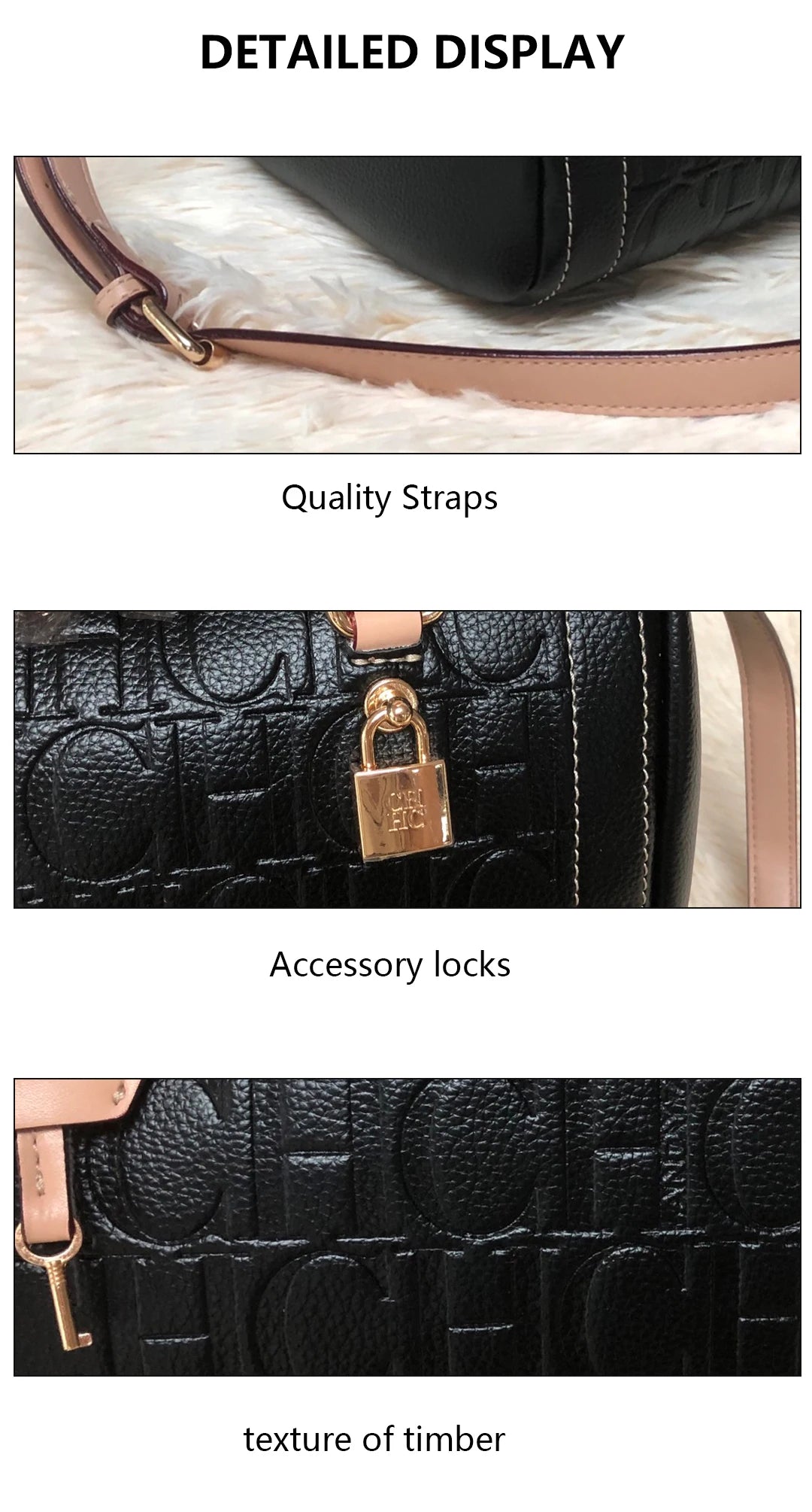 New Zipper Handbag Lock Design with Large Capacity Exquisite Letter Printing High Quality Multi Functional Fashionable Women's Handbag for Commuting