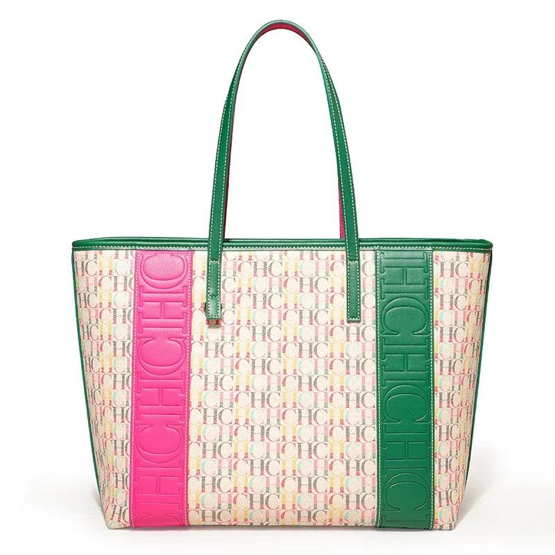 Colorful Striped Design Handbag with Large Capacity High-quality Commuting Exquisite Fashion Practical and Multifunctional Shoulder Bag for Travel Carrying