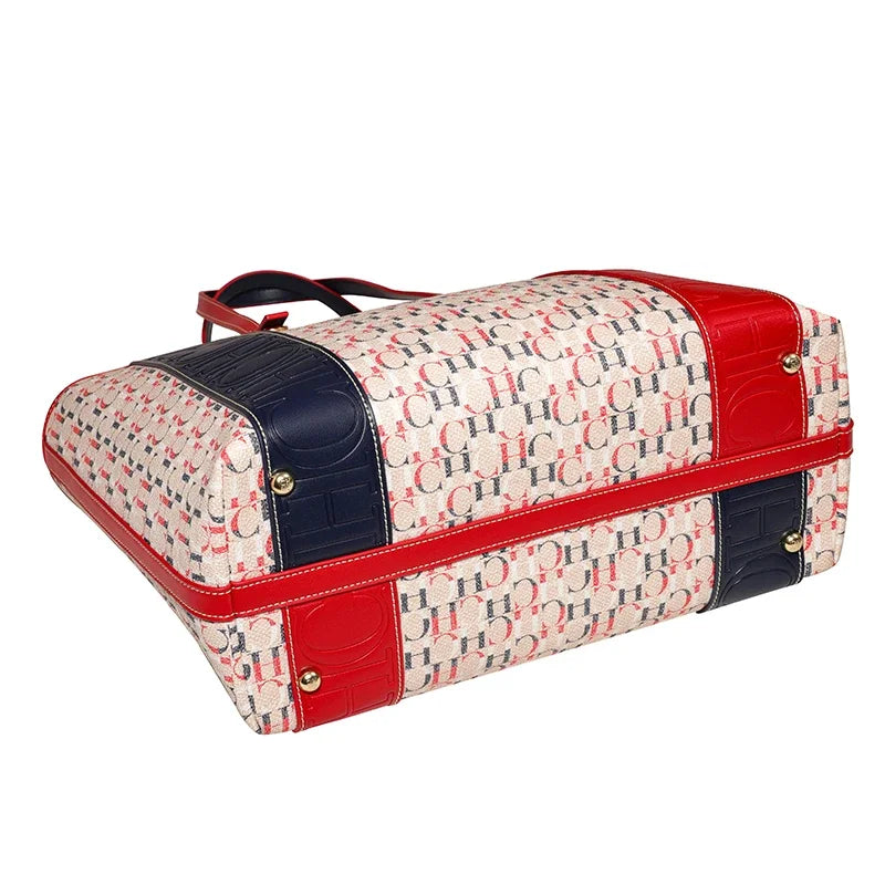 Colorful Striped Design Handbag with Large Capacity High-quality Commuting Exquisite Fashion Practical and Multifunctional Shoulder Bag for Travel Carrying