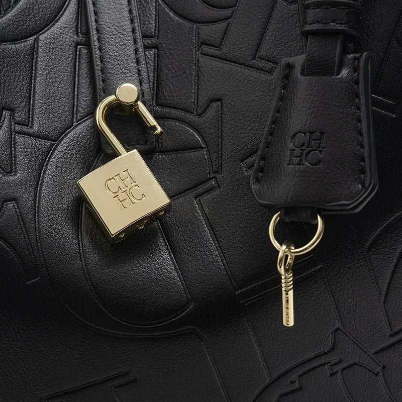 Exquisite Letter Pattern Design Large Capacity Simple Style Women's Handbag Portable Multifunctional Fashionable Crossbody Bag