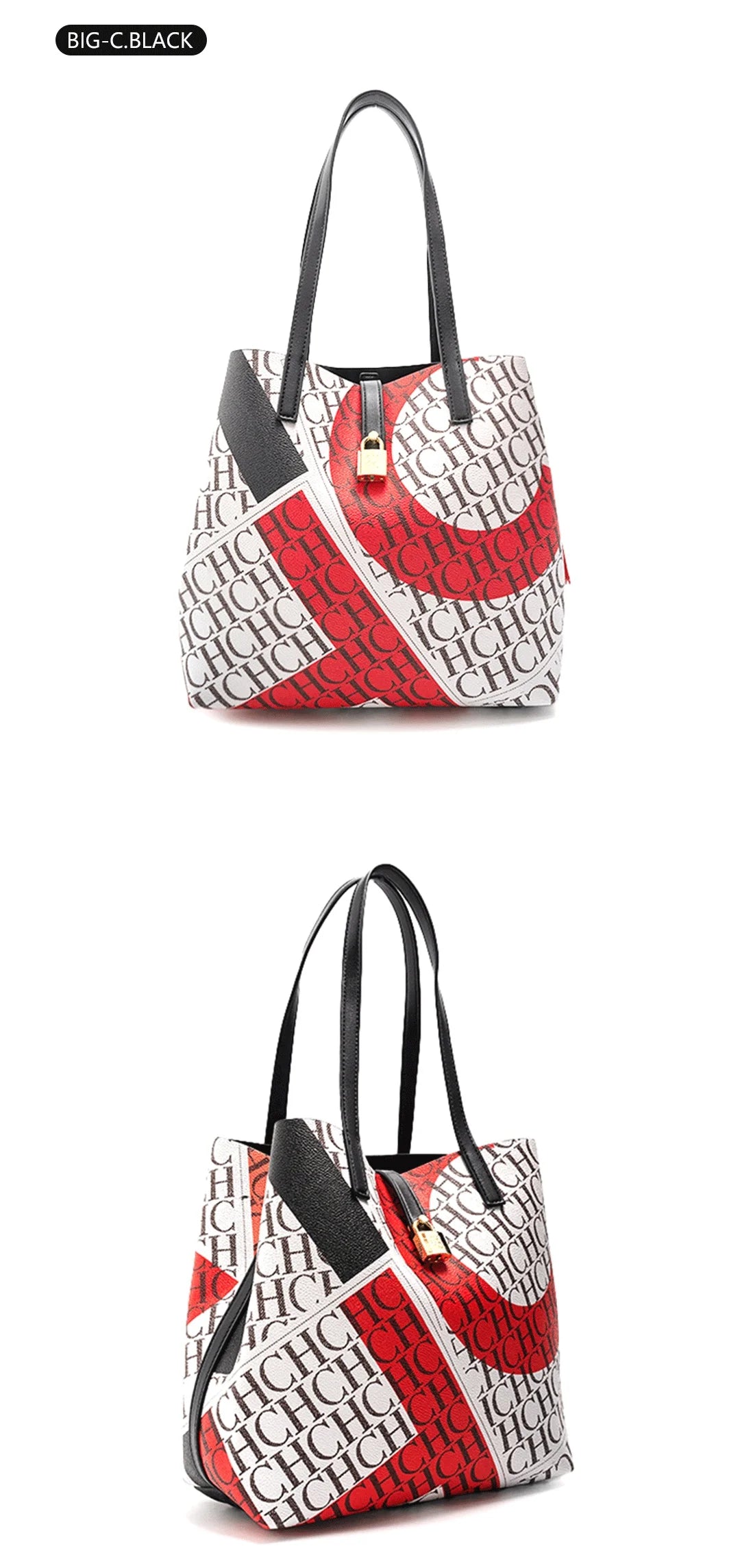 Exquisite Letter Pattern Design Large Capacity Simple Style Women's Handbag Portable Multifunctional Fashionable Crossbody Bag