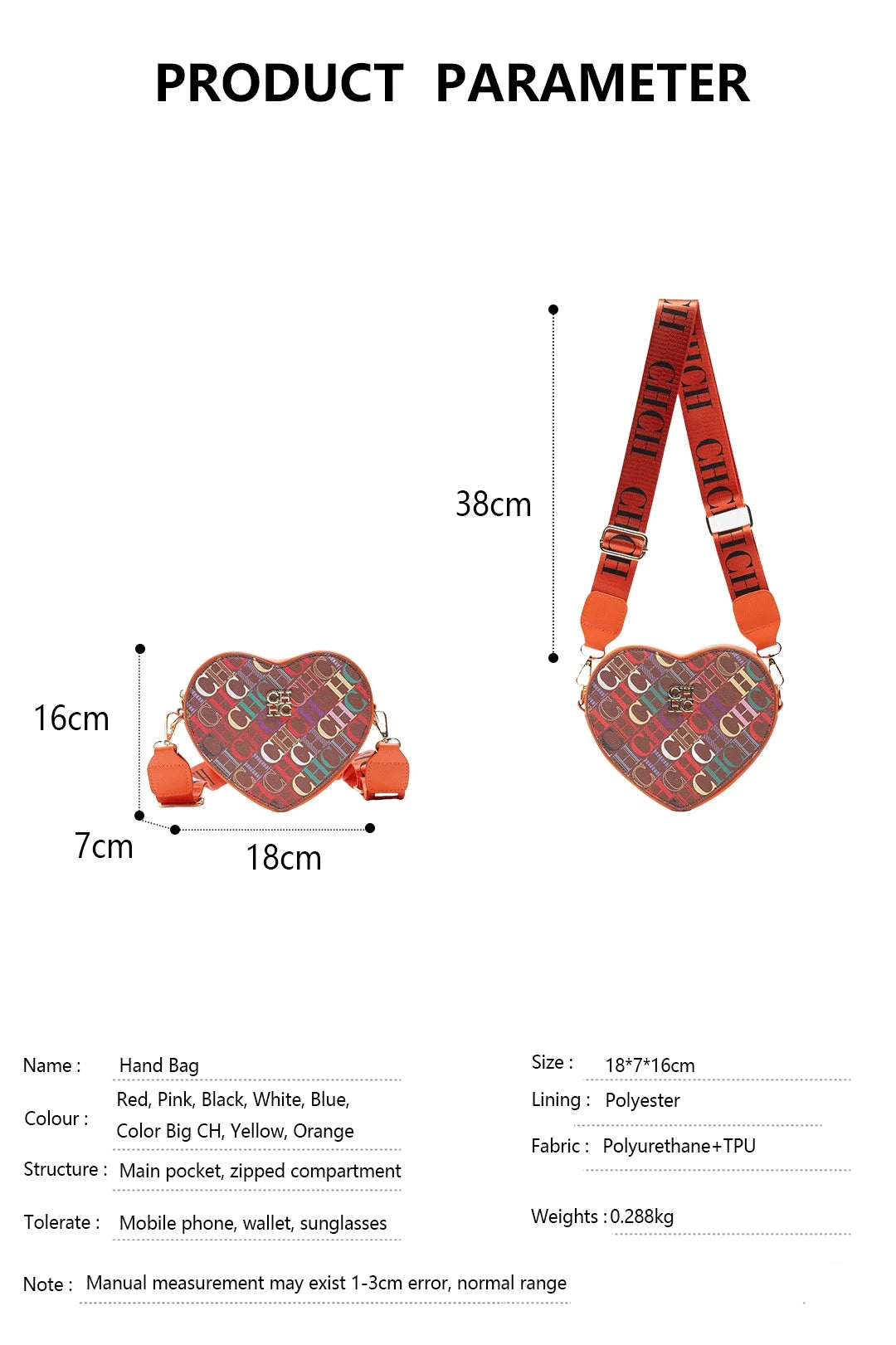 Ladies' Casual Exquisite Cute Style Shoulder Bag High-quality Ladies' Letter Printed Crossbody Bag Fashionable Heart-shaped Design