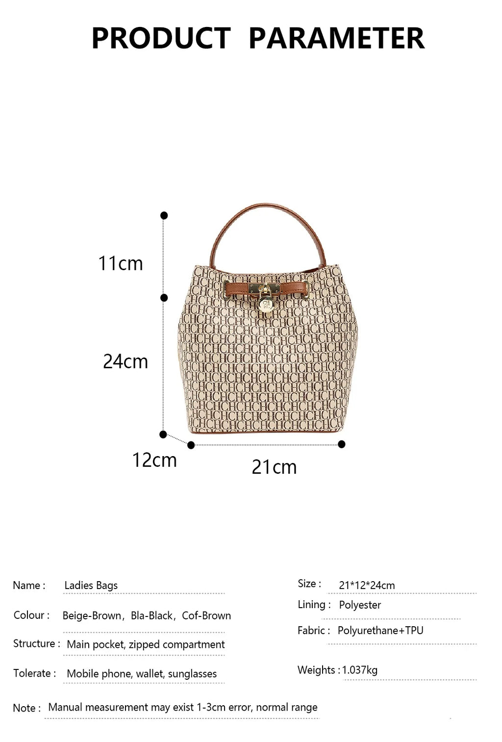Exquisite High-quality Leather Letter Pattern Solid Color Letter Print Women's Handbag Fashionable Multifunctional Women's Handbag with Zipper Interior