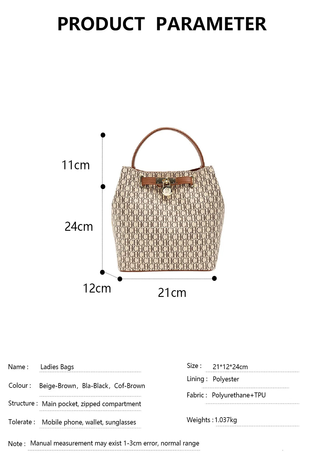 Exquisite High-quality Leather Letter Pattern Solid Color Letter Print Women's Handbag Fashionable Multifunctional Women's Handbag with Zipper Interior