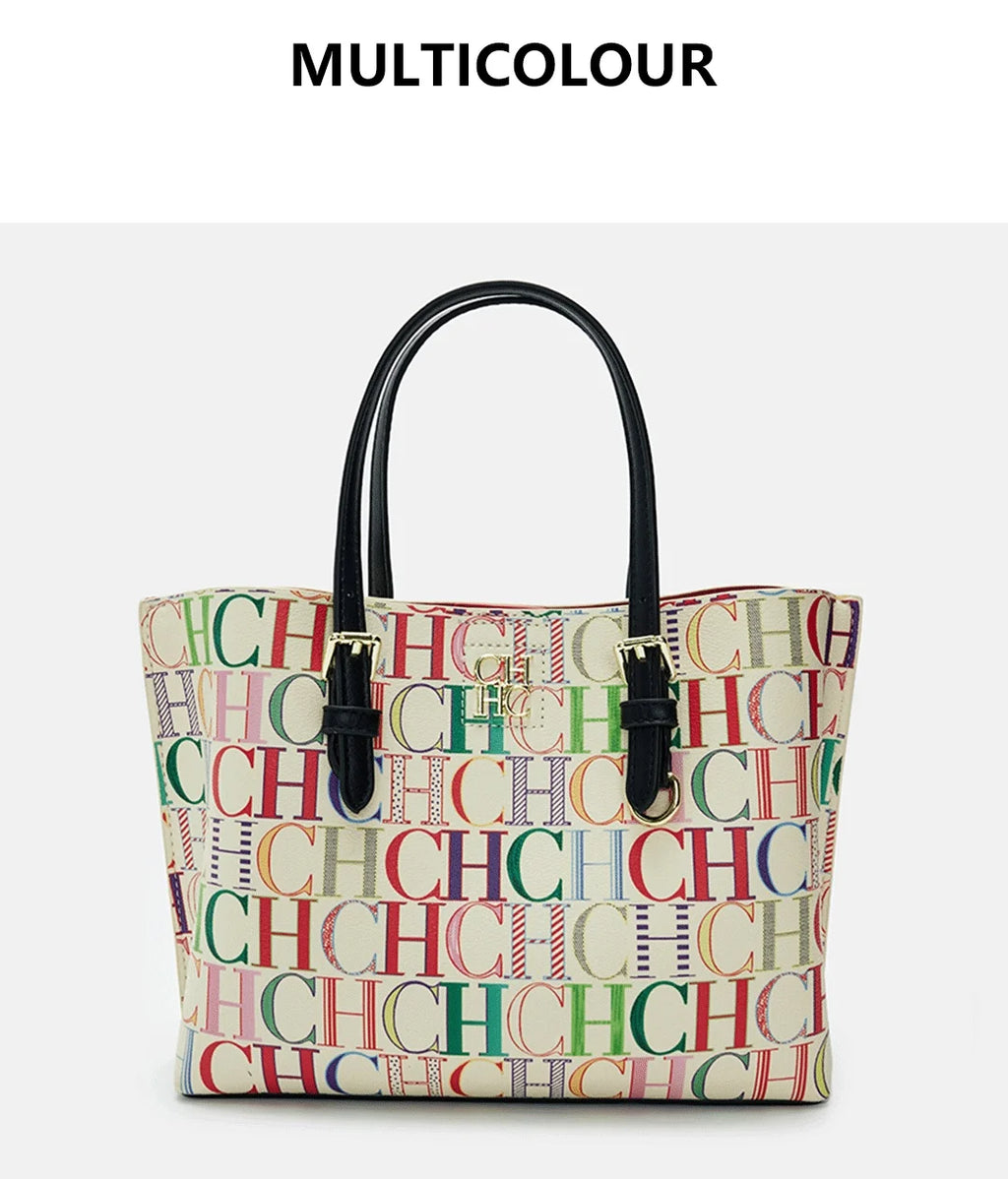 High Quality Classic Handbag High-quality Solid Color Letter Printing Large Capacity Fashionable and Exquisite Women's Commuting Handbag
