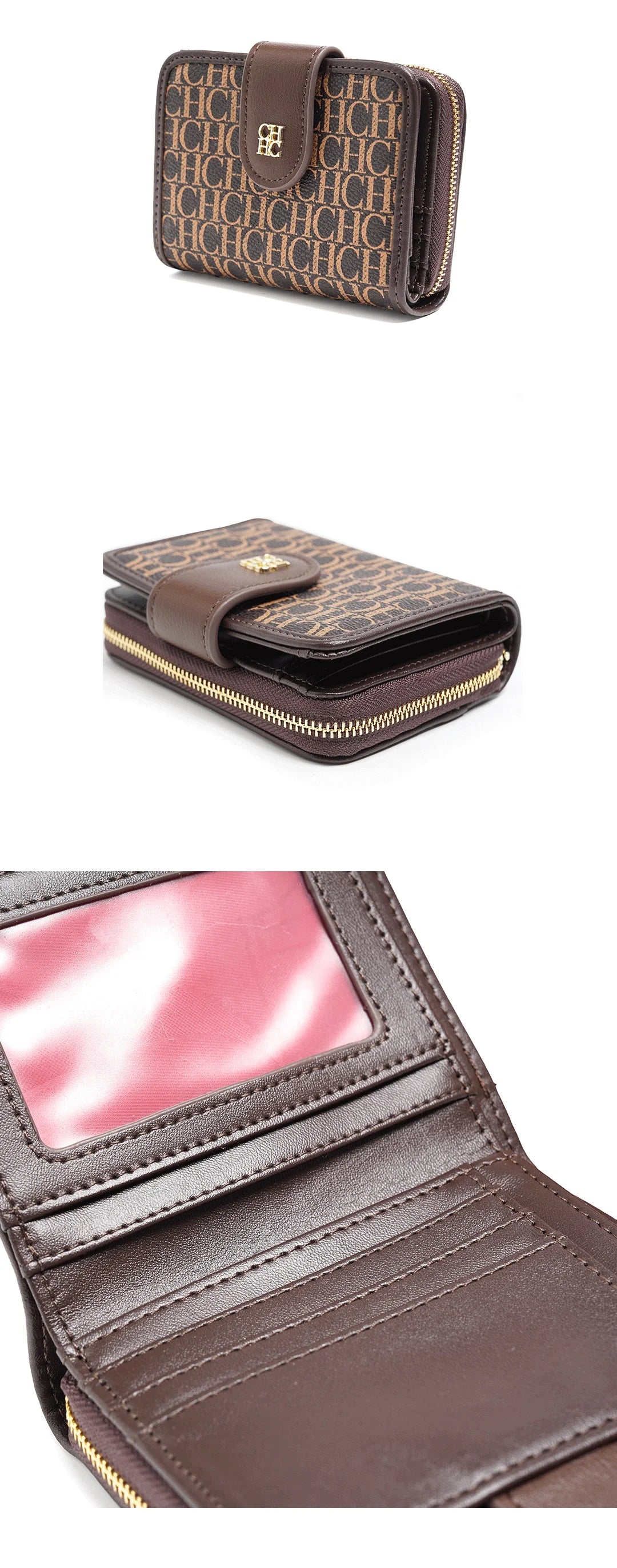 Exquisite Letterhead Printing Style Women's Card Holder High-end Simple Solid Color Designer Women's Wallet Fashionable and Elegant Short Wallet