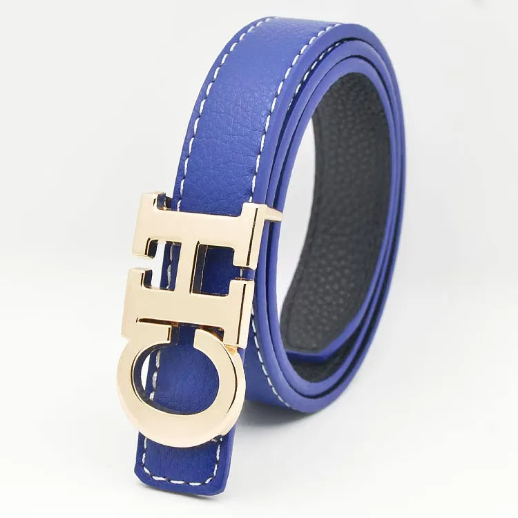 Exquisite High-quality Classic Solid Color Logo Waistband Fashionable Trendy Multifunctional Multi-purpose Elegant Leather Unisex