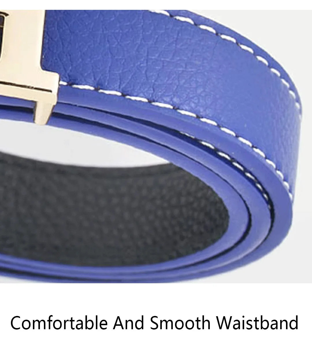 Exquisite High-quality Classic Solid Color Logo Waistband Fashionable Trendy Multifunctional Multi-purpose Elegant Leather Unisex