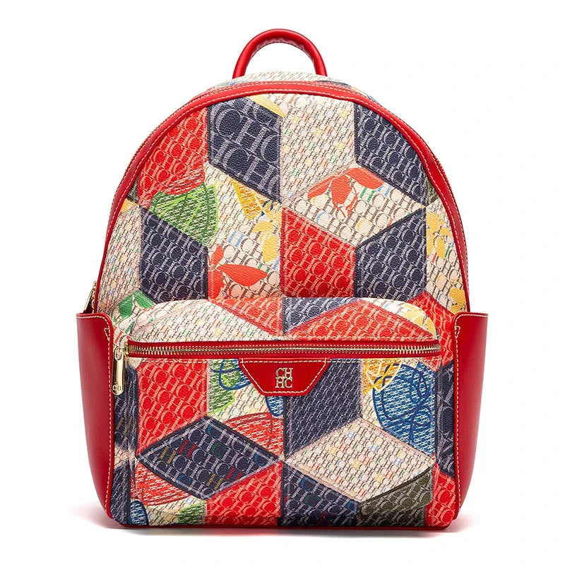 Exquisite High-quality Unique Printed Design Sturdy Durable Fashionable Women's Backpack New Luxury Large Capacity Printed Travel Bag