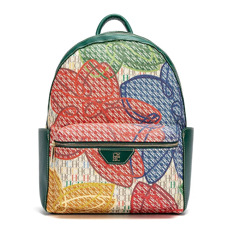 Exquisite High-quality Unique Printed Design Sturdy Durable Fashionable Women's Backpack New Luxury Large Capacity Printed Travel Bag