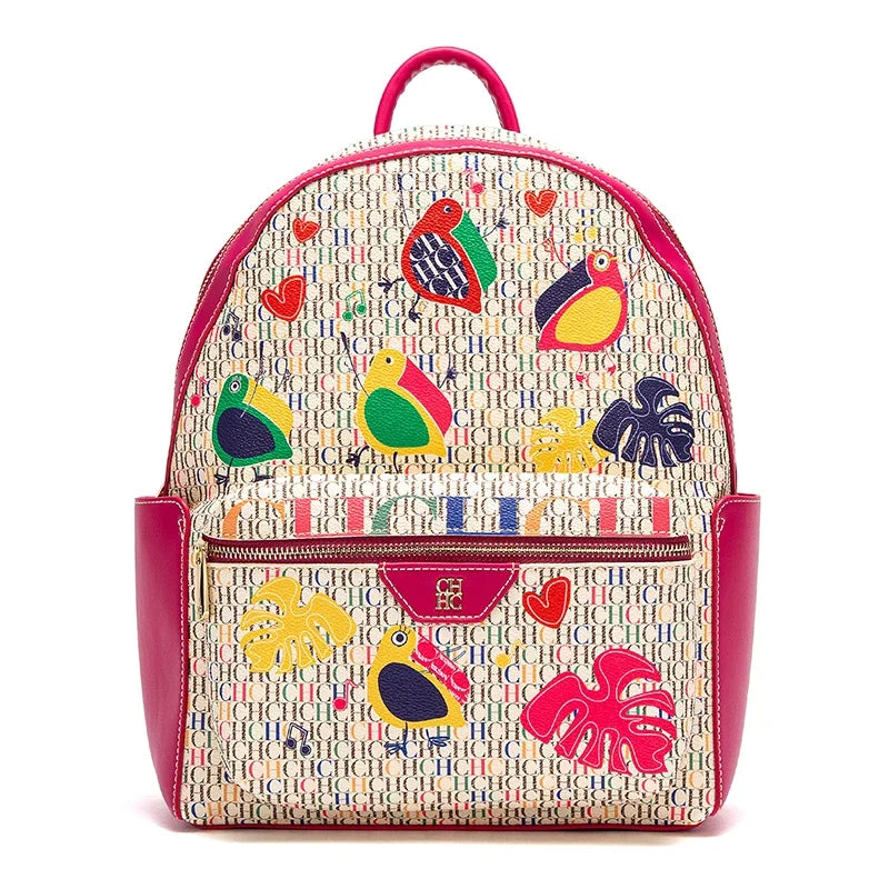 Exquisite High-quality Unique Printed Design Sturdy Durable Fashionable Women's Backpack New Luxury Large Capacity Printed Travel Bag