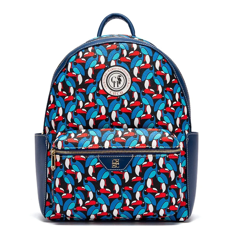 Exquisite High-quality Unique Printed Design Sturdy Durable Fashionable Women's Backpack New Luxury Large Capacity Printed Travel Bag