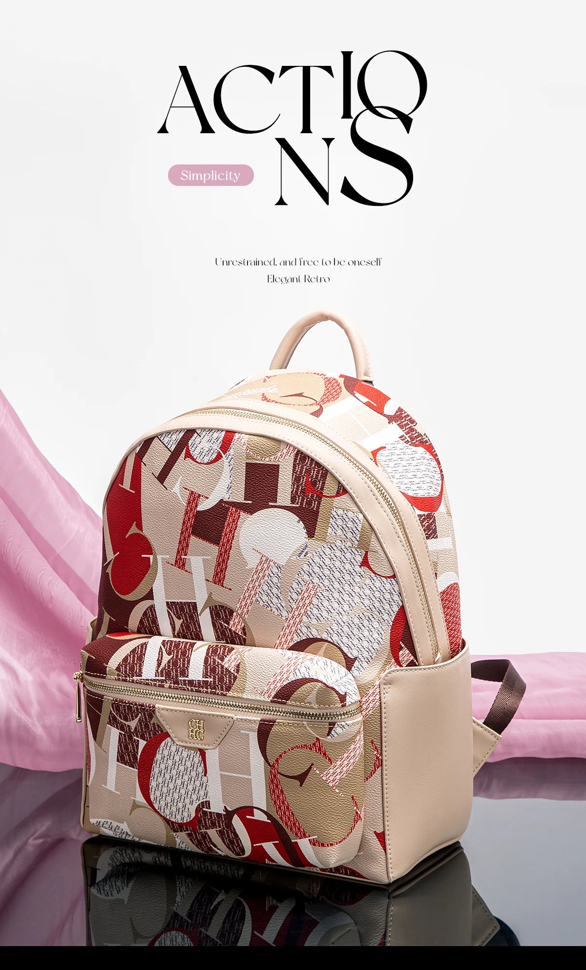 Exquisite High-quality Unique Printed Design Sturdy Durable Fashionable Women's Backpack New Luxury Large Capacity Printed Travel Bag