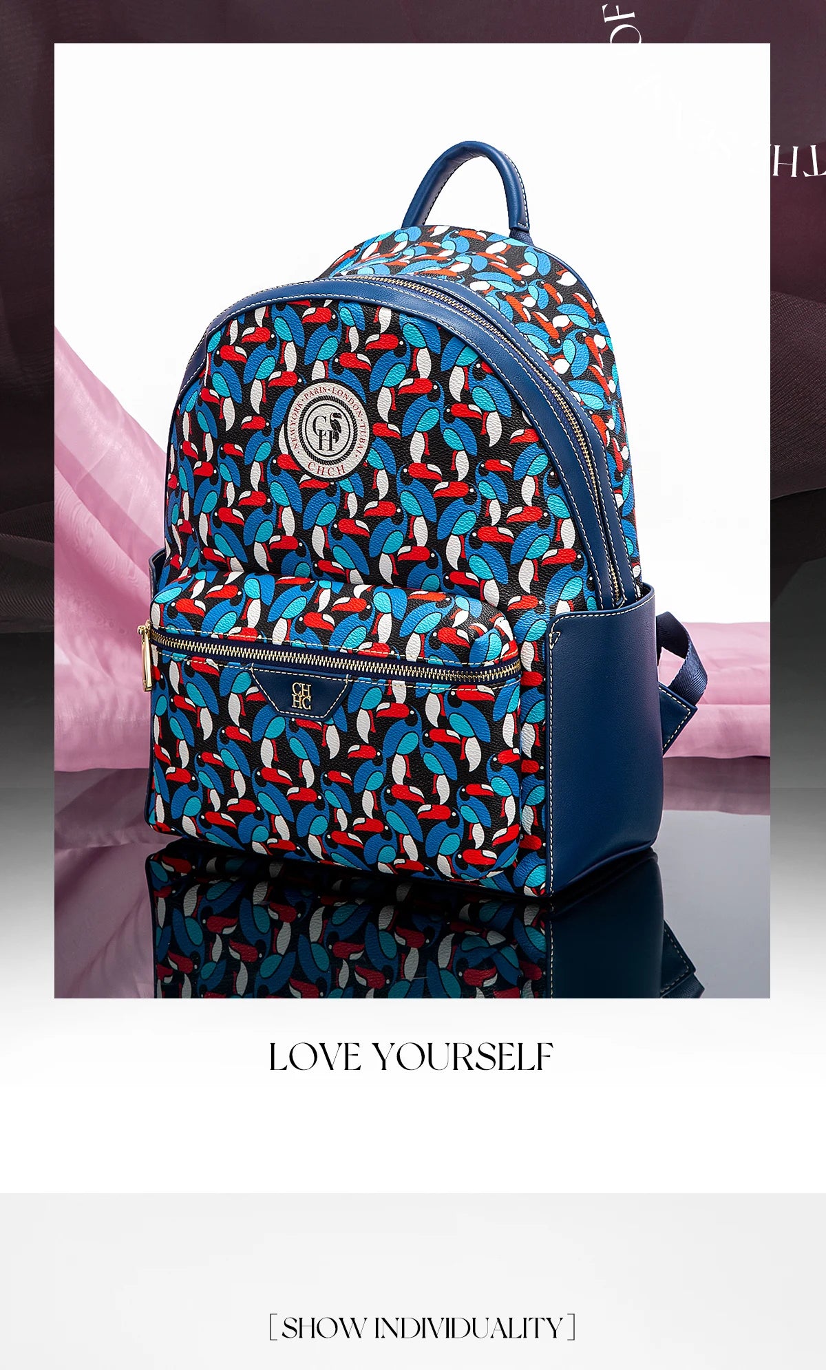 Exquisite High-quality Unique Printed Design Sturdy Durable Fashionable Women's Backpack New Luxury Large Capacity Printed Travel Bag