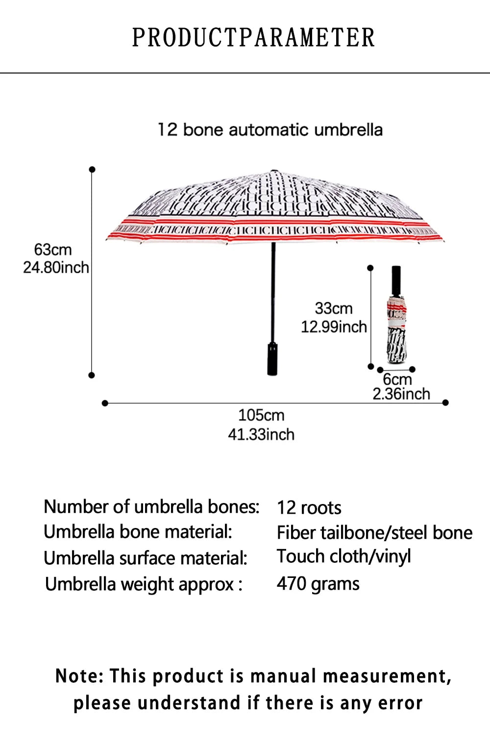 Exquisite and High-quality Semi-automatic Umbrella Letter Printing Design Simple and Fashionable Style Easy To Carry Multifunctional Umbrella
