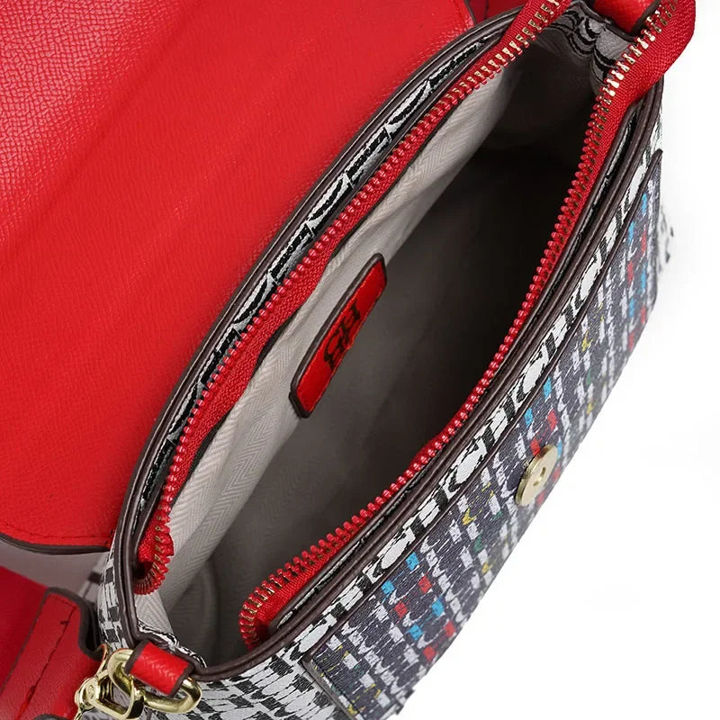 Exquisite High-quality Women's Fashionable Classic Printed Shopping Leather Bag with Large Capacity And Exquisite Printed Women's Shoulder Bag