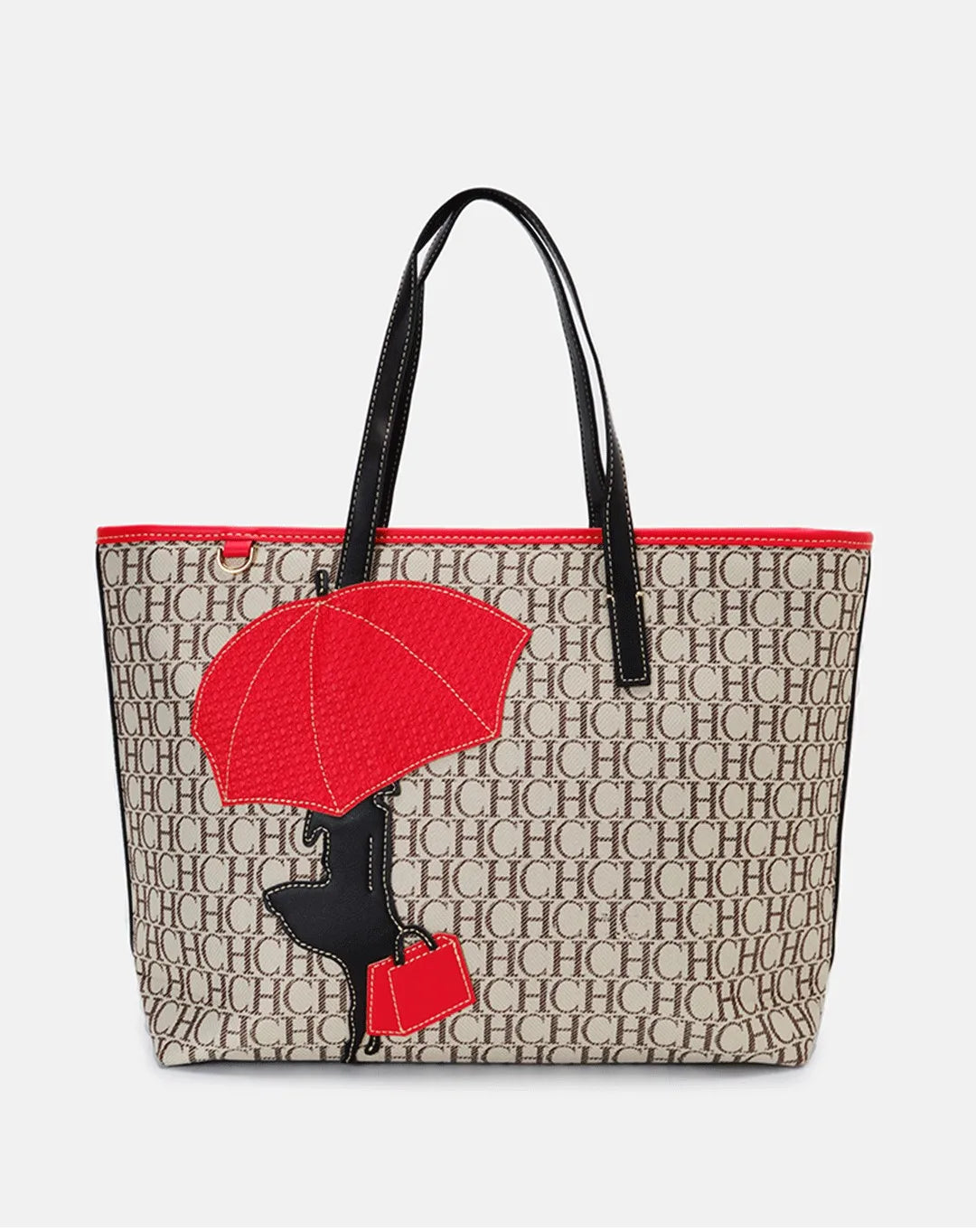 CH Knitting Pattern Design High Quality Ladies Handbag Letter Zipper Brand Fashion Elegant Large Capacity Ladies Shoulder Bag