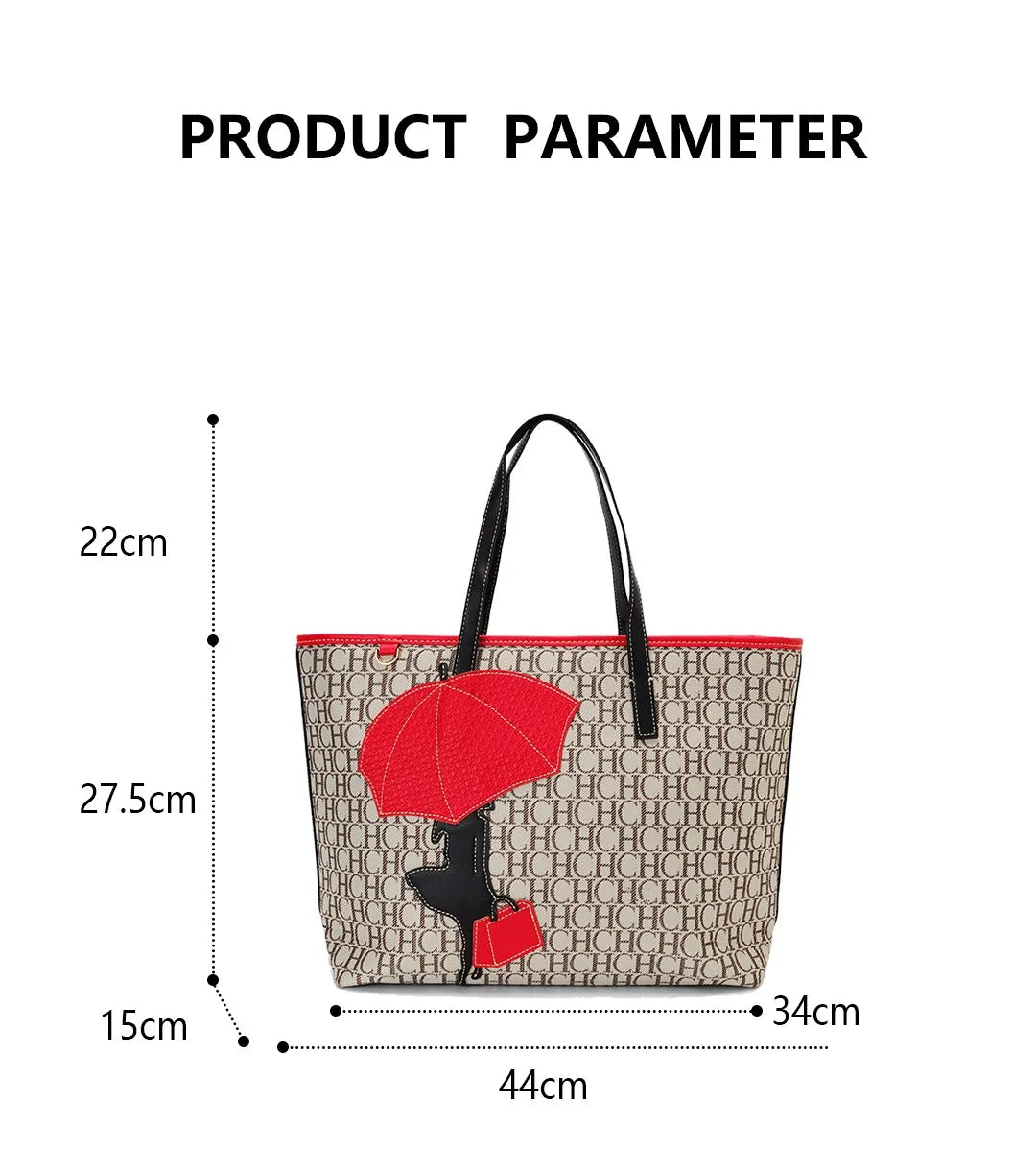 CH Knitting Pattern Design High Quality Ladies Handbag Letter Zipper Brand Fashion Elegant Large Capacity Ladies Shoulder Bag