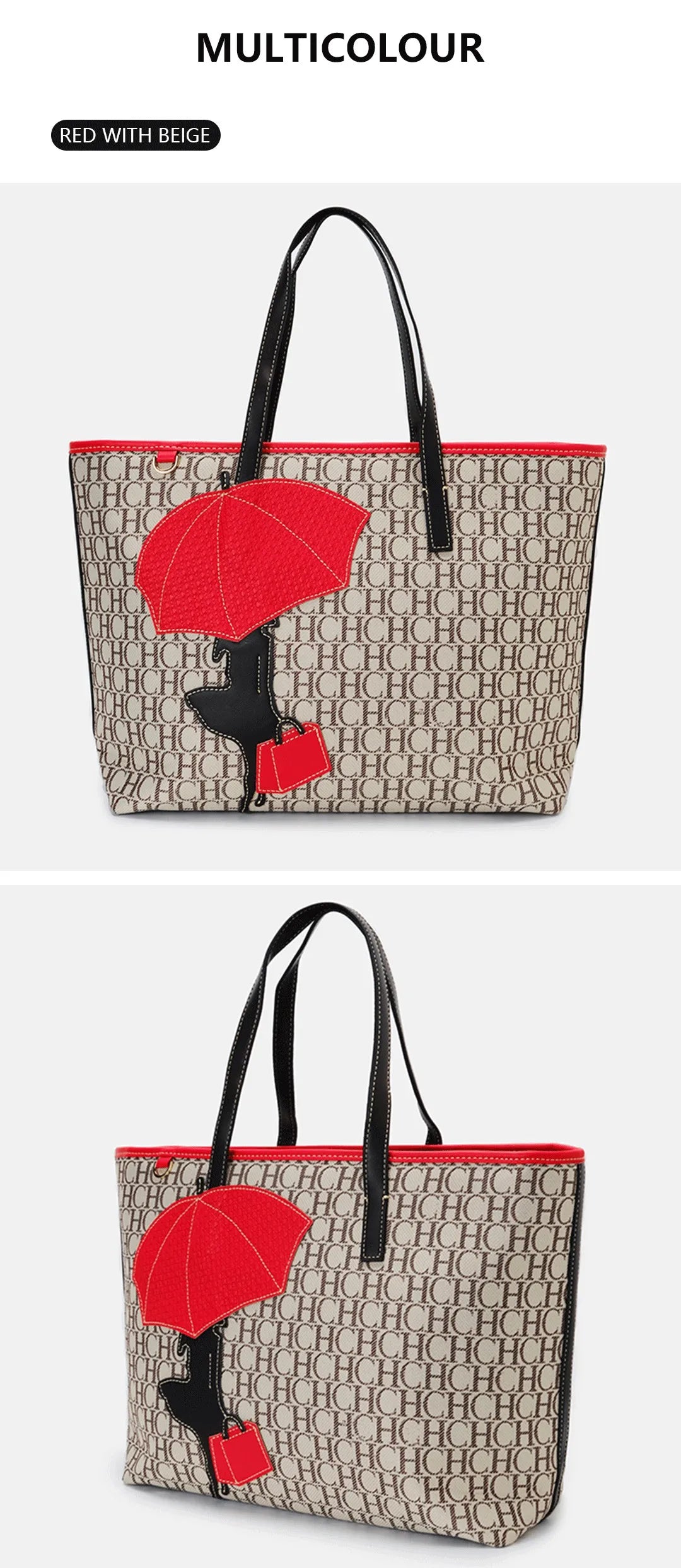 CH Knitting Pattern Design High Quality Ladies Handbag Letter Zipper Brand Fashion Elegant Large Capacity Ladies Shoulder Bag