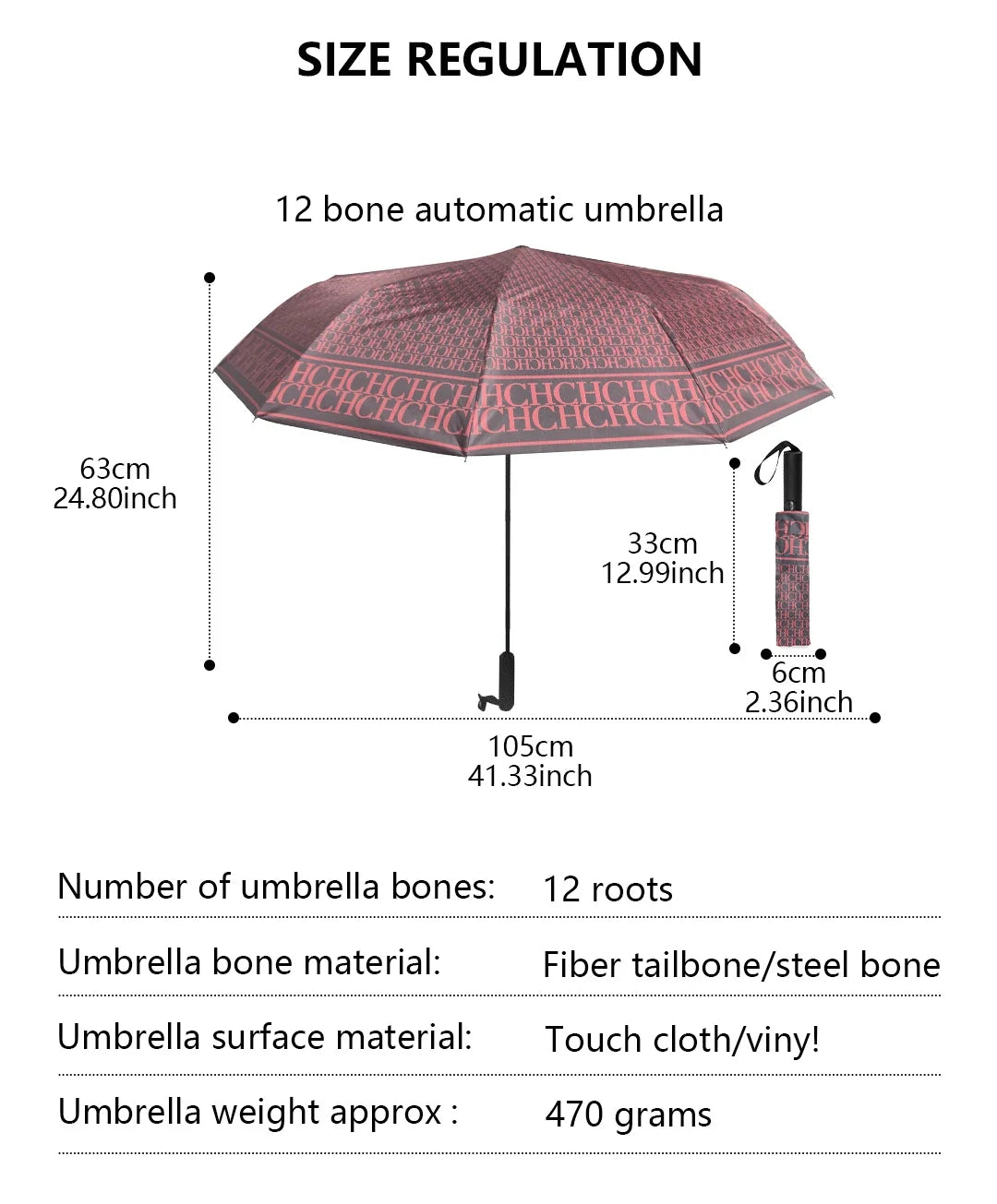 CH Multifunctional Umbrella Rain Shade High Quality Automatic Umbrella Durable and Practical Outdoor Shade Convenient