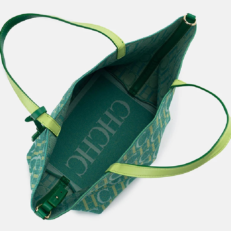 CH Women's Brand Fashion Letter Print Popular Large Capacity Tote Bag Versatile Elegant Casual Shopping High Quality Ladies Bag