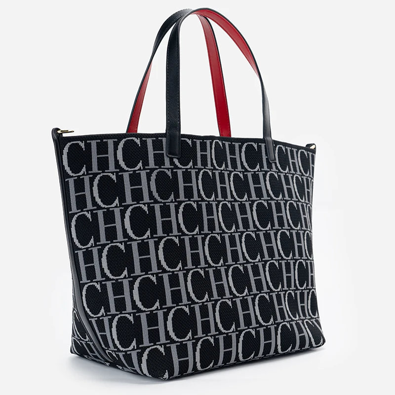 CH Women's Brand Fashion Letter Print Popular Large Capacity Tote Bag Versatile Elegant Casual Shopping High Quality Ladies Bag