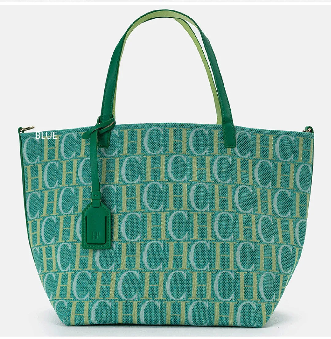 CH Women's Brand Fashion Letter Print Popular Large Capacity Tote Bag Versatile Elegant Casual Shopping High Quality Ladies Bag