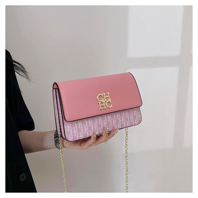 CH Classic Women's Multicolor Embossed Tote Bag Crossbody Bag Fashion Luxury Brand Women's Shoulder Bag in Solid Color Design